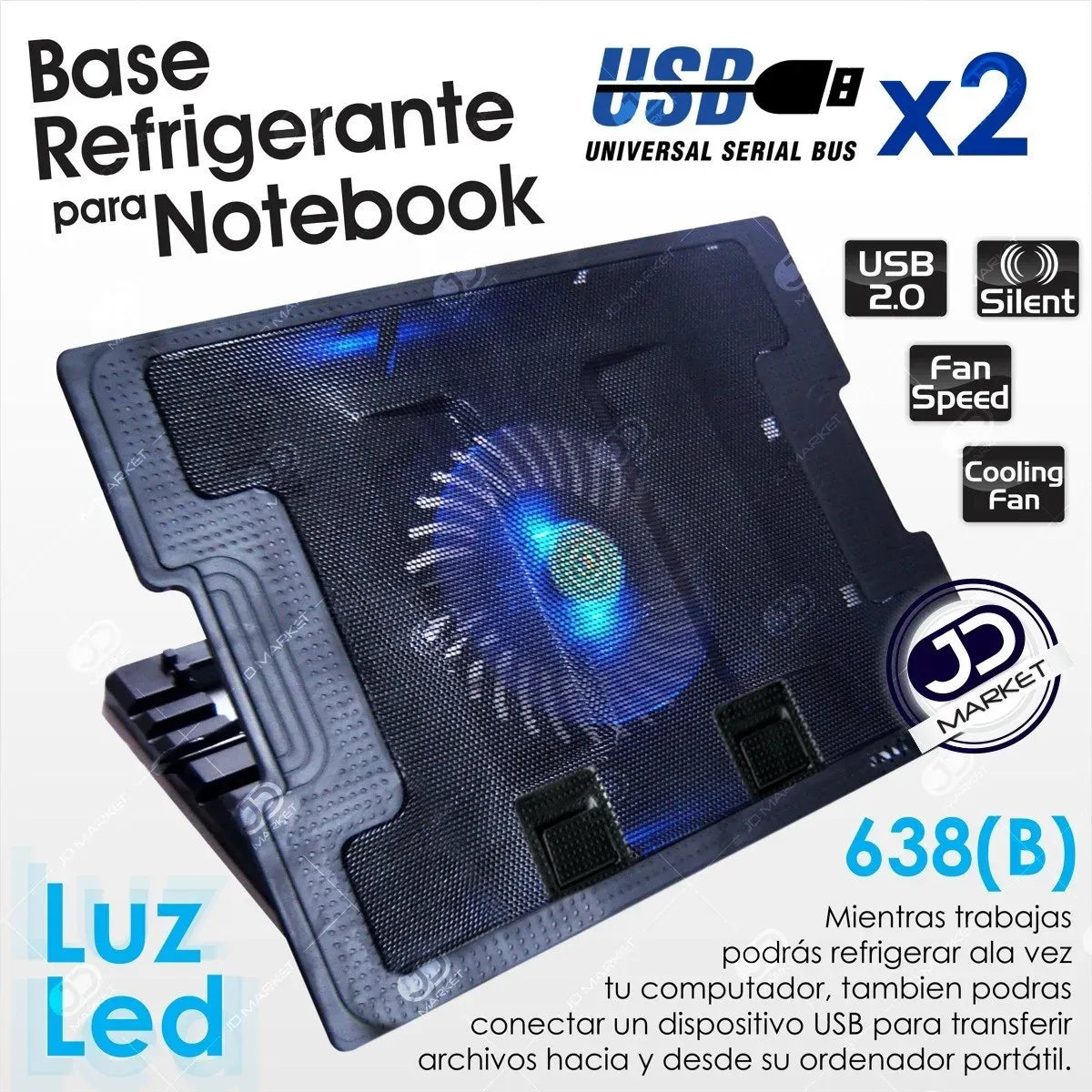 Base para Laptop con Ventilador